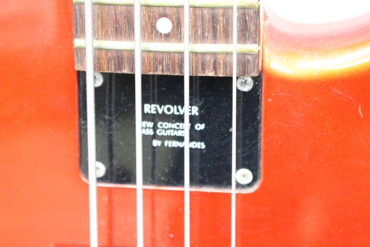 R408)フェルナンデス エレキベース リボルバー Fernandes Revolver レッド 赤 ソフトケース付 現状品 ジャンク