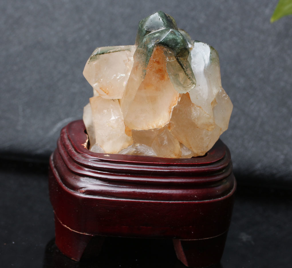 特価★★高品質★グリーンファントムクォーツ 原石 置物 幻影水晶 天然水晶 美品！468.5g