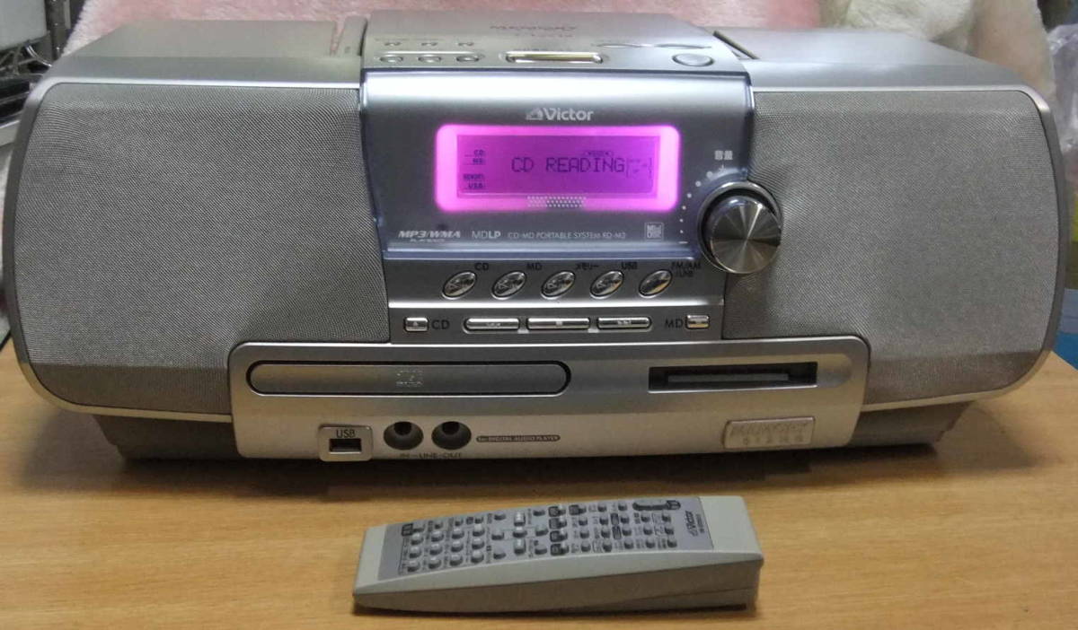 Victor Victor製 CD・MD・MEMORY・USB ポータブルシステム RD-M2-S
