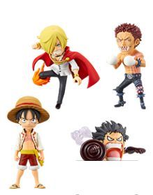 ワンピース ワールドコレクタブルフィギュア Battle of Luffy Whole Cake Island 4種セット ルフィ サンジ カタクリ ルフィ スネイクマン