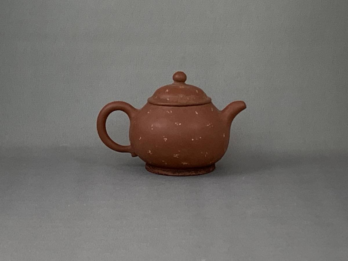 唐物 朱泥 急須 煎茶道具 梨皮 在銘 中国 紫砂 煎茶壷 中国