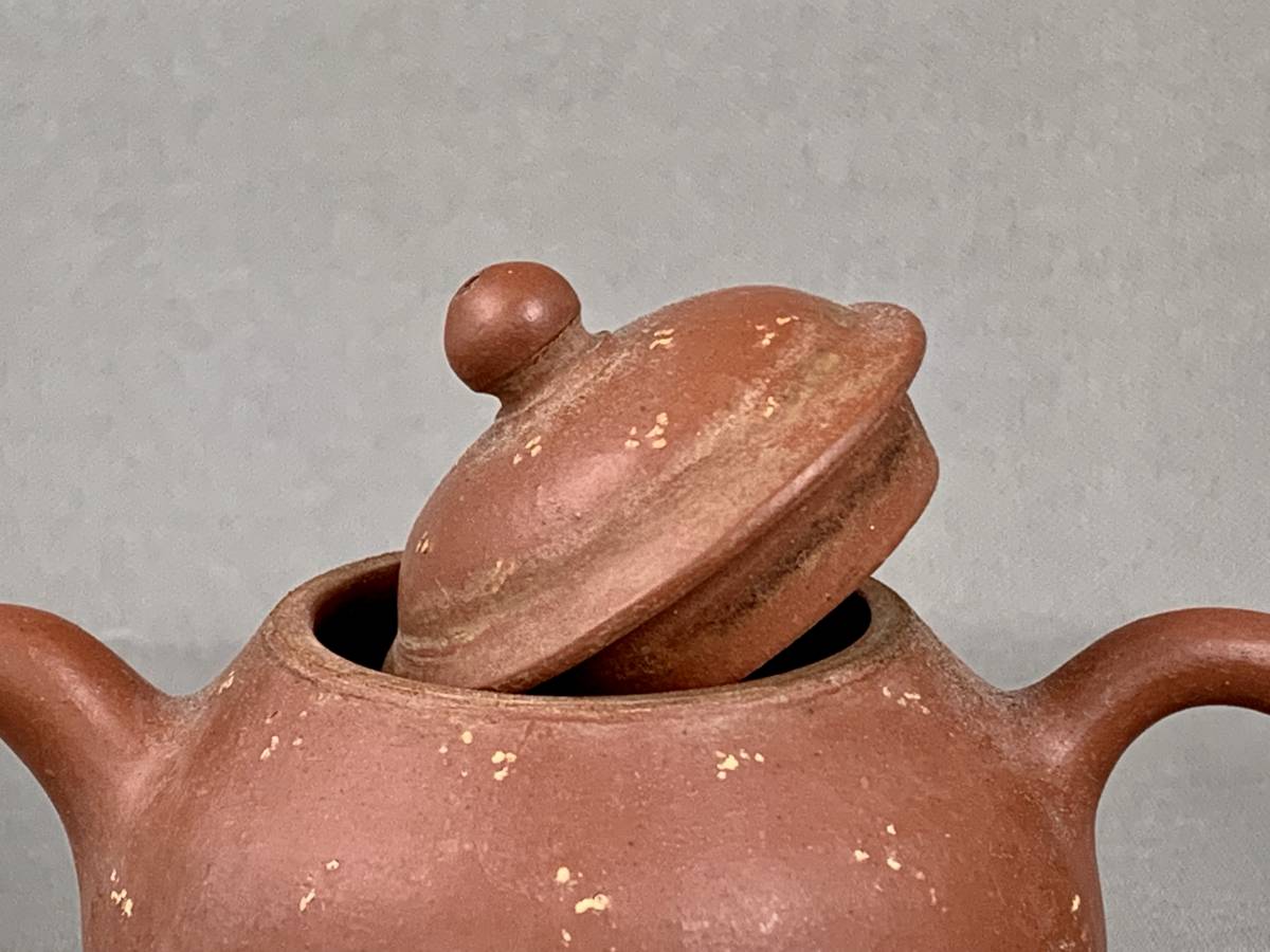 唐物 朱泥 急須 煎茶道具 梨皮 在銘 中国 紫砂 煎茶壷 中国