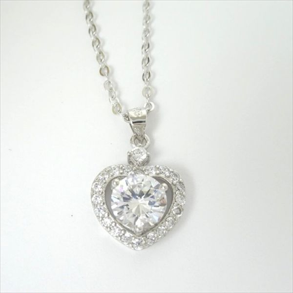 Ranipobo 母の日ギフト レディーネックレス シルバー925製 ハートチーフ キュービックジルコニア 女性アクセサ_3