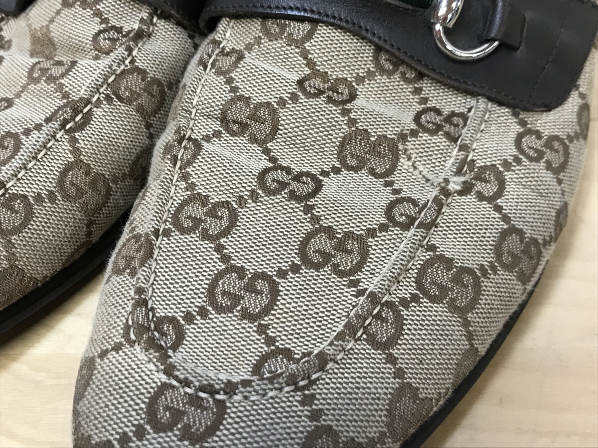 GUCCI グッチ GG柄 ビットローファー 42 約27.0cm[190307RPT0305-04500-G05-17800]