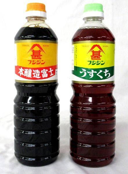 送料200円■hs518■フジジン 醤油（本醸造富士・うすくち）2種 14本【シンオク】
