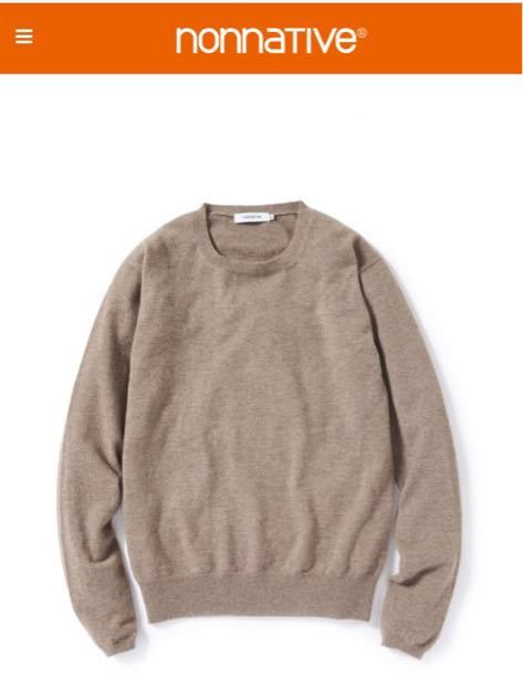 超激得，セール 16-17AW NONNATIVE ノンネイティブ DWELLER SWEATER CASHMERE YARN SOLID カシミヤ 100% ニット セーター 0 トープ(トップス)｜売買されたオークション情報、yahooの商品情報をアーカイブ公開 - オークファン トップス