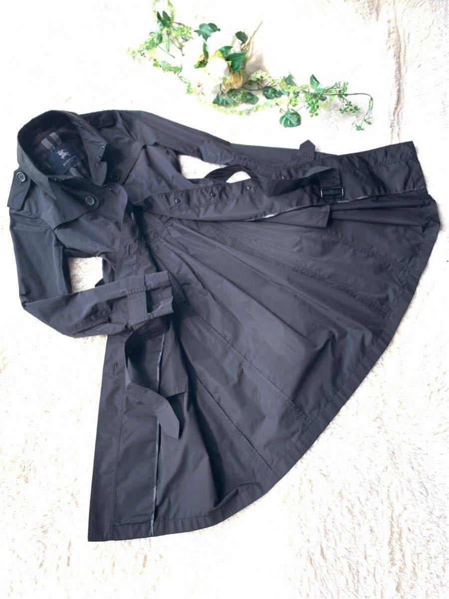 未使用級✨タグ付き✨バーバリーロンドン トレンチコート 40 黒 ノバチェック バーバリーロンドン トレンチコート 黒 ノバチェック ライナー付き 40