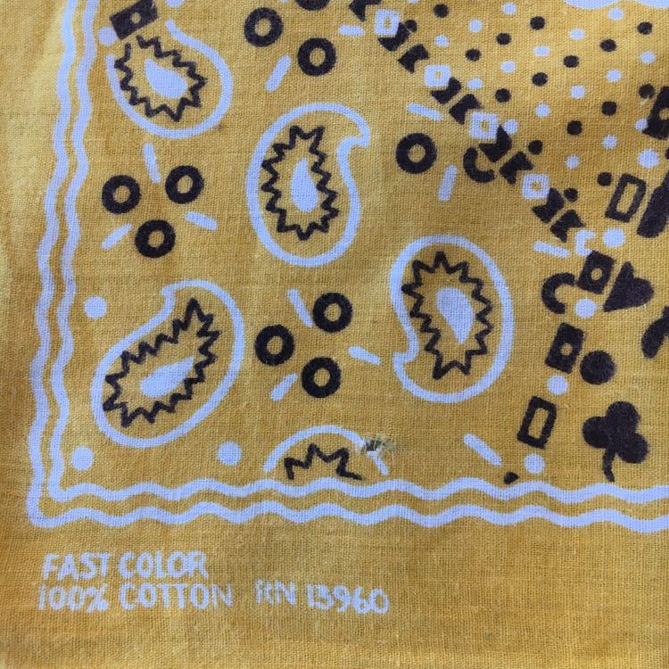 ☆ビンテージ/バンダナ/クッキー/70s/USA/FAST COLOR