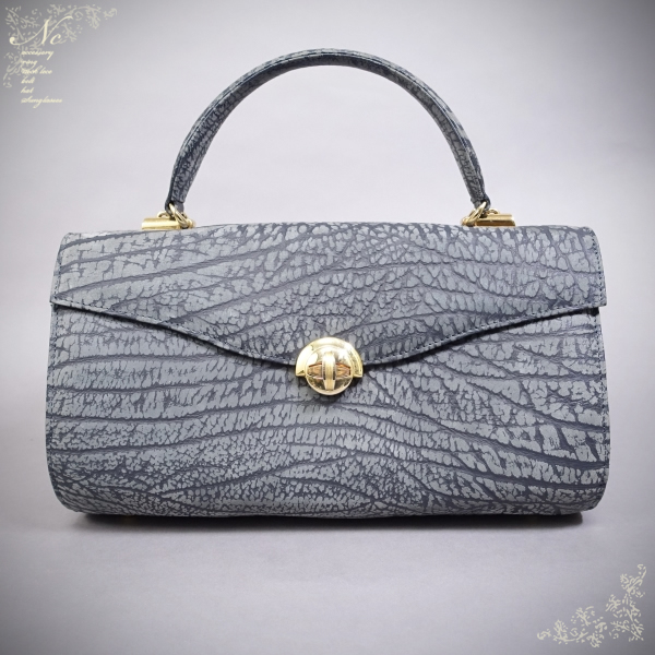 【限定セール，大人気】 エレファントレザー/2wayハンドバッグ/ショルダーバッグ/グレー/上品/エレガント/エキゾチックレザー/本革/冠婚葬祭/パーティー(皮革製)｜売買されたオークション情報、yahooの商品情報をア その他