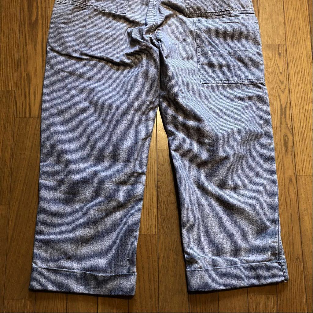 40S WAREWELL ミルクマン オーバーオール ストライプ ダブルニー