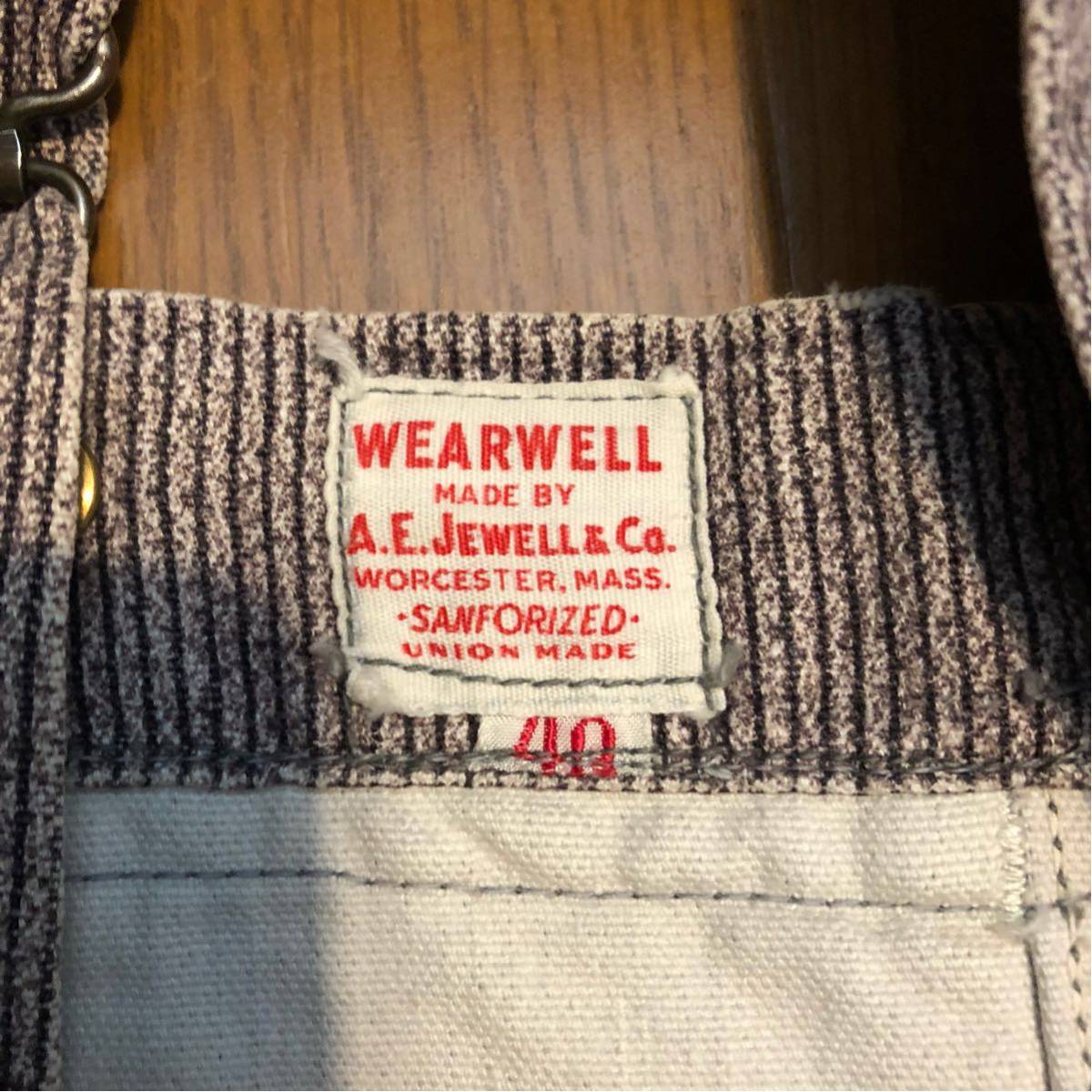 40s50s ミルクマン　オーバーオール 40S WAREWELL ミルクマン オーバーオール ストライプ ダブルニー