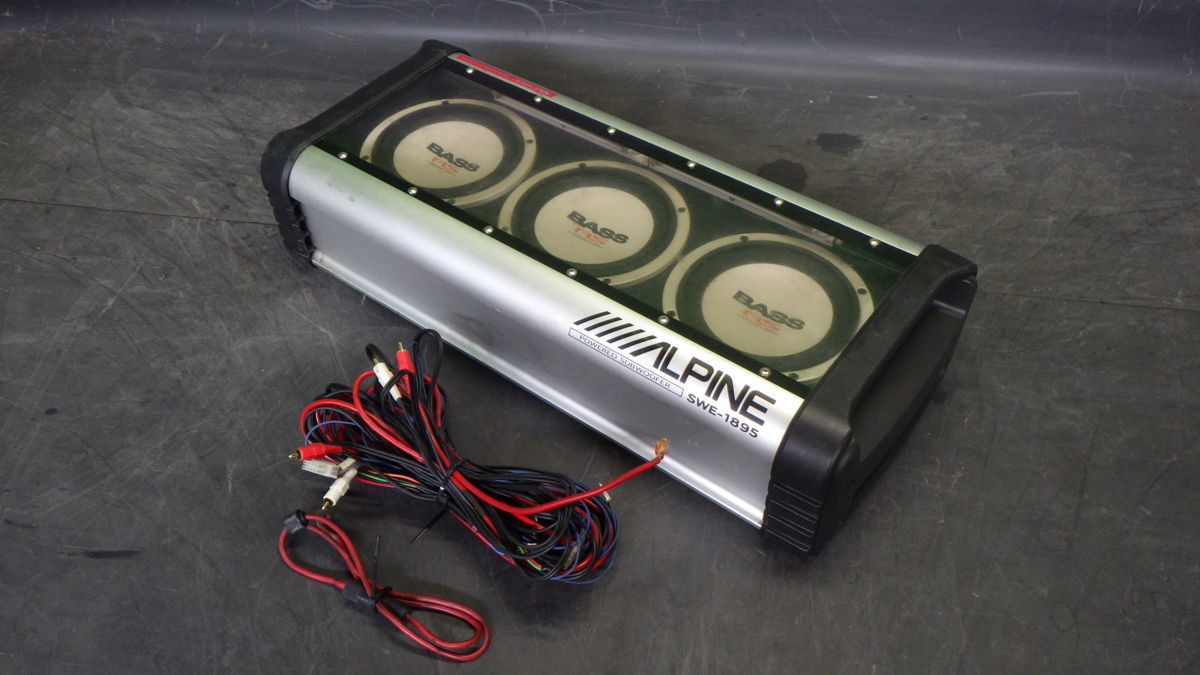 アルパイン SWE-1895 パワード補欠選手ウーファー-woofer ジャンク