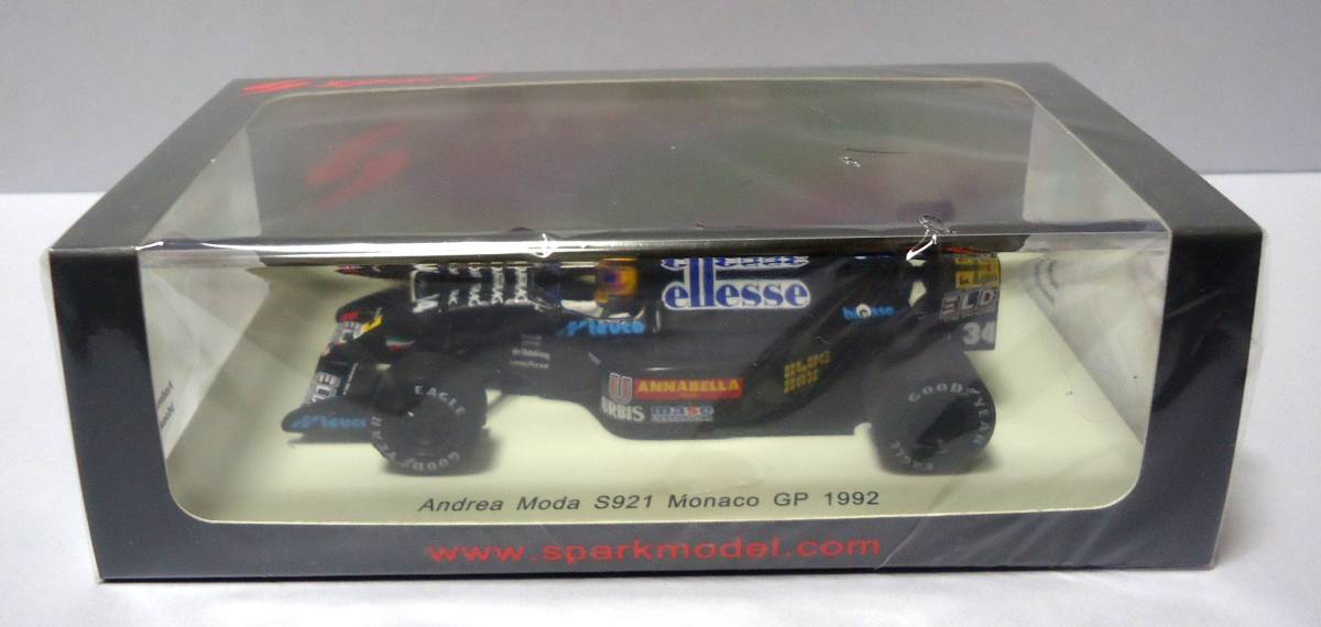 ☆新品・未開封☆スパーク 1/43 アンドレア モーダ S921 モナコGP 1992
