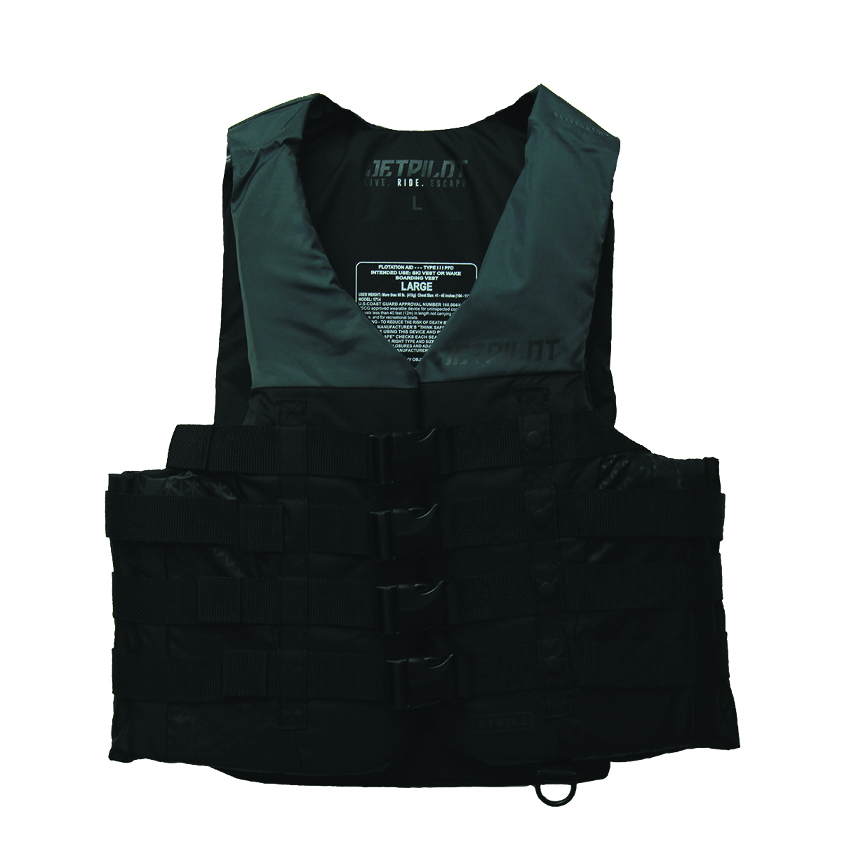  JETPILOT/ジェットパイロット/ライフジャケット/4-BUCKLE NYLON VEST/black/メンズ/M/定価12 500円 税別(水上オートバイ用)｜売買されたオークション情報、yahooの商品情報をアーカイブ公開 - オークファ 水上オートバイ用