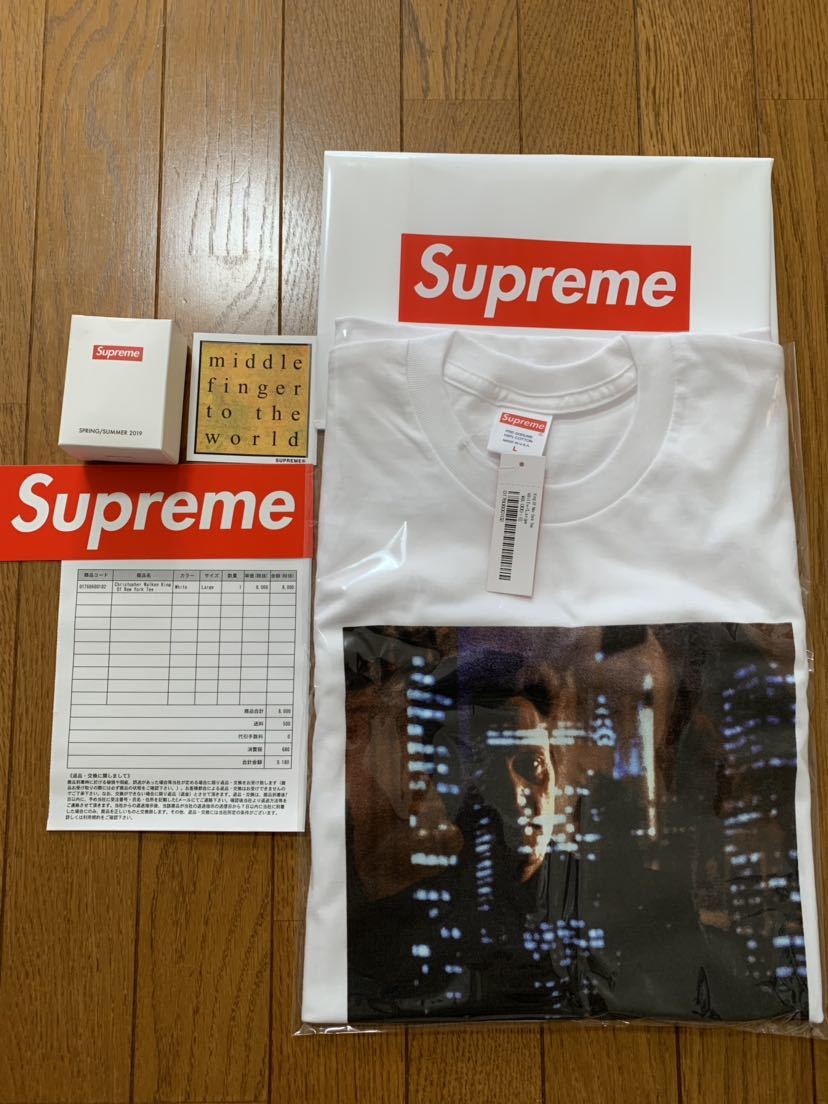 高品質，最新作 Supreme Christopher Walken king of New York Tee White Large Lサイズ box logo(Lサイズ)｜売買されたオークション情報、yahooの商品情報をアーカイブ公開 - オークファン 男性用