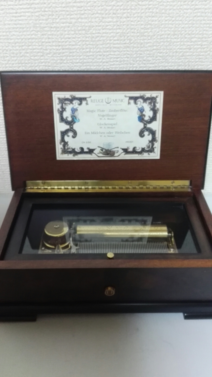 058 REUGE（リュージュ）製のオルゴール モーツァルト 3曲 オルゴール モーツァルト リュージュ 50弁 3曲 象嵌 REUGE ジャンク