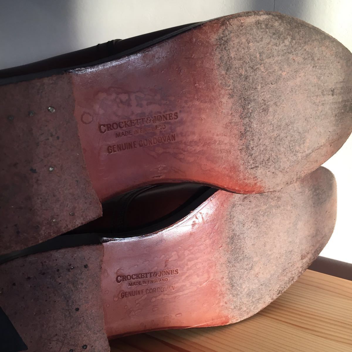 Crockett&Jones stirling cordovan dark brown leather sole 7E 228 