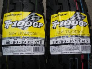 新品　即決　DL TT100GP 100/90-19&110/90-18 タイヤ前後セット「要在庫確認」