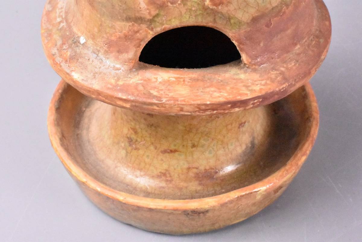 c194 中国 漢 緑釉 壺 漢時代 中国古玩