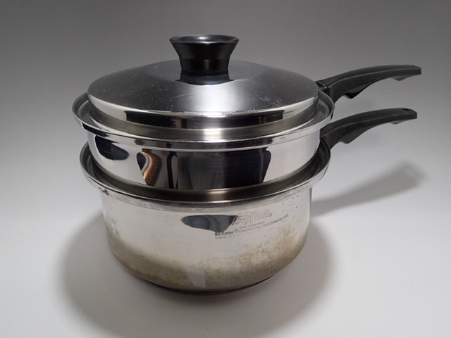 INKORインコア 片手鍋 蒸し器 3点 ☆中古品☆調理器具 片手鍋＆蒸し器