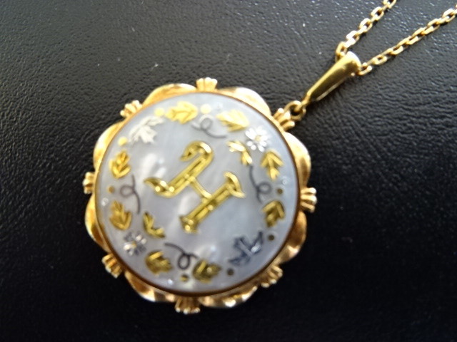 ミキモト MIKIMOTO ピクウェ ネックレス H アルファベット 750 