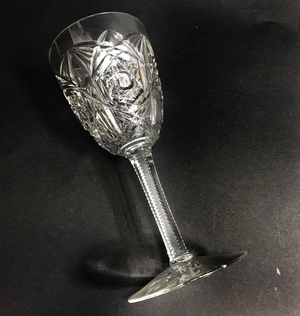 602 BACCARAT オールドバカラ ラグニーLAGNY カラフ 黄色被せ バカラ