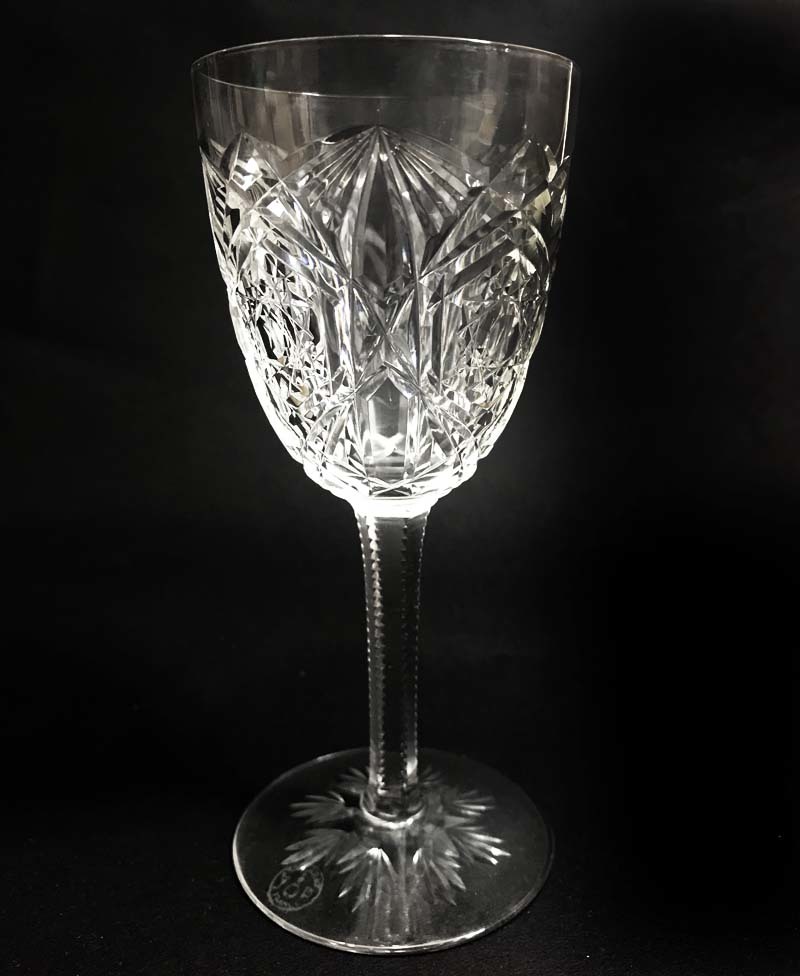 602 BACCARAT オールドバカラ ラグニーLAGNY カラフ 黄色被せ バカラ