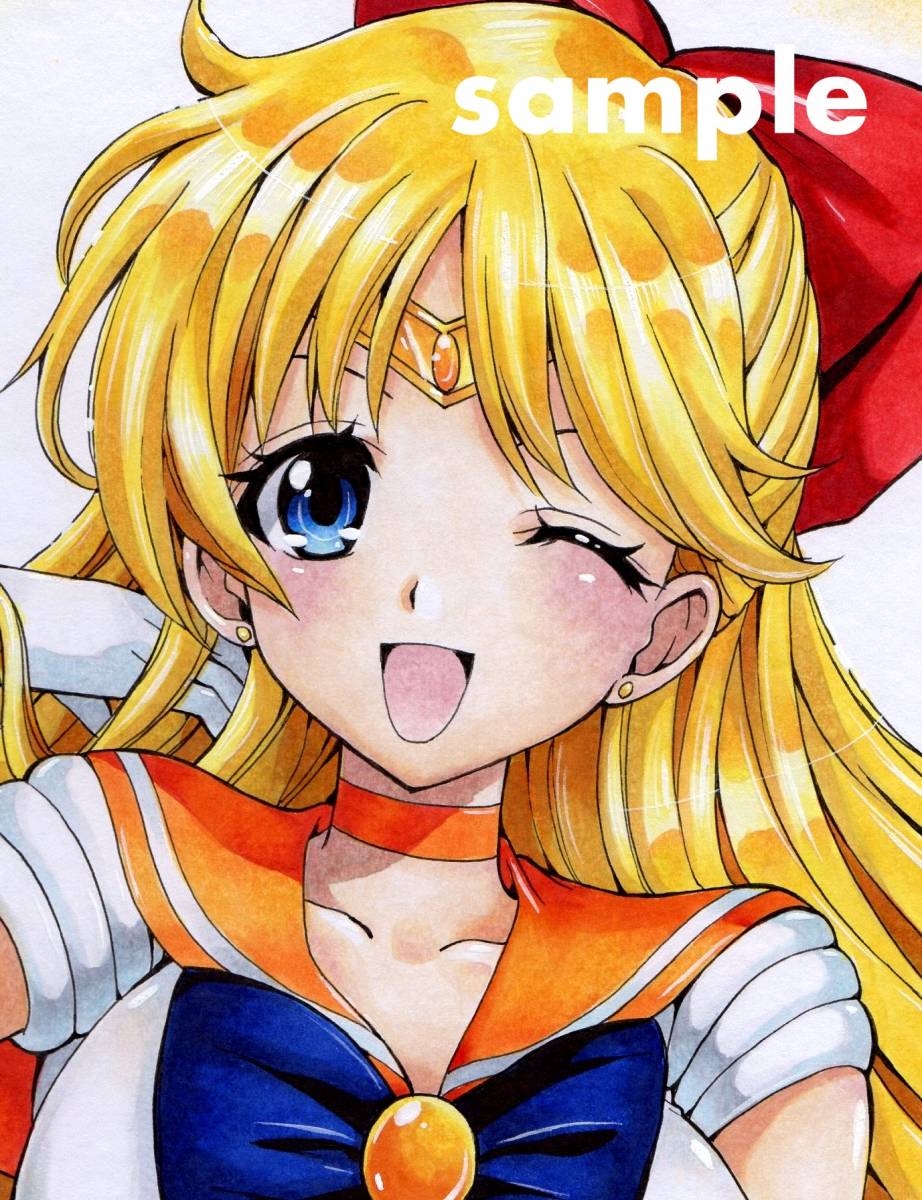 同人 手描きイラスト色紙 美少女戦士セーラームーン セーラーヴィーナス 愛野美奈子 手描きイラスト 売買されたオークション情報 Yahooの商品情報をアーカイブ公開 オークファン Aucfan Com