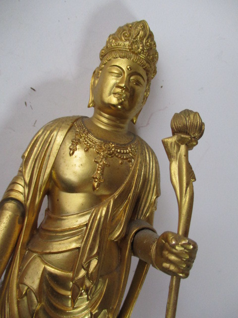 仏像 金色 金 置物 オブジェ | 観音菩薩像 観音様 時代物 - 観音 