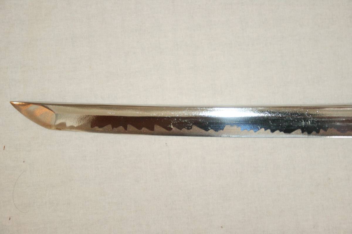 美品・居合模擬刀刀身69cm・玉追い龍、不動明王の梵字彫り入り 