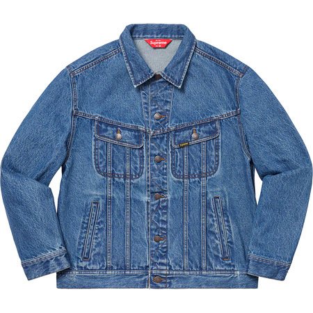 19SS Supreme New York Painted Trucker Jacket Blue Mサイズ
