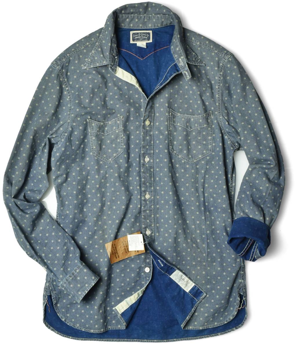 4,1万【RRL ダブルアールエル】◇オールシーズン◇インディゴ染のマイクロスター◇本物好きの琴線に触れる傑作☆柄ワークシャツ