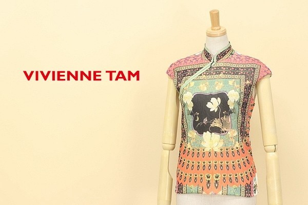 ☆VIVIENNE TAM/ヴィヴィアン タム 花柄 パワーネット ノースリーブ