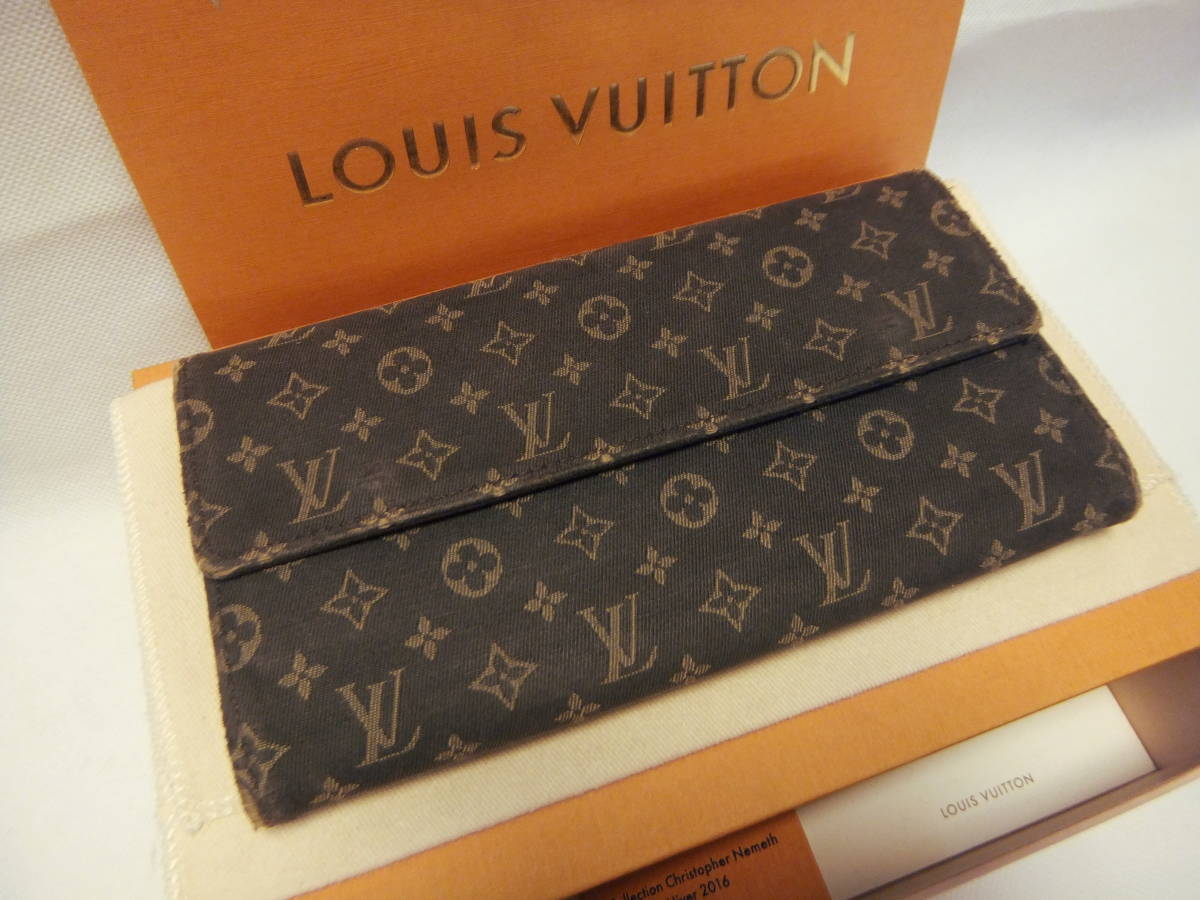 モノグラム LOUIS ルイヴィトン モノグラムミニラン 長財布 VUITTON 上 