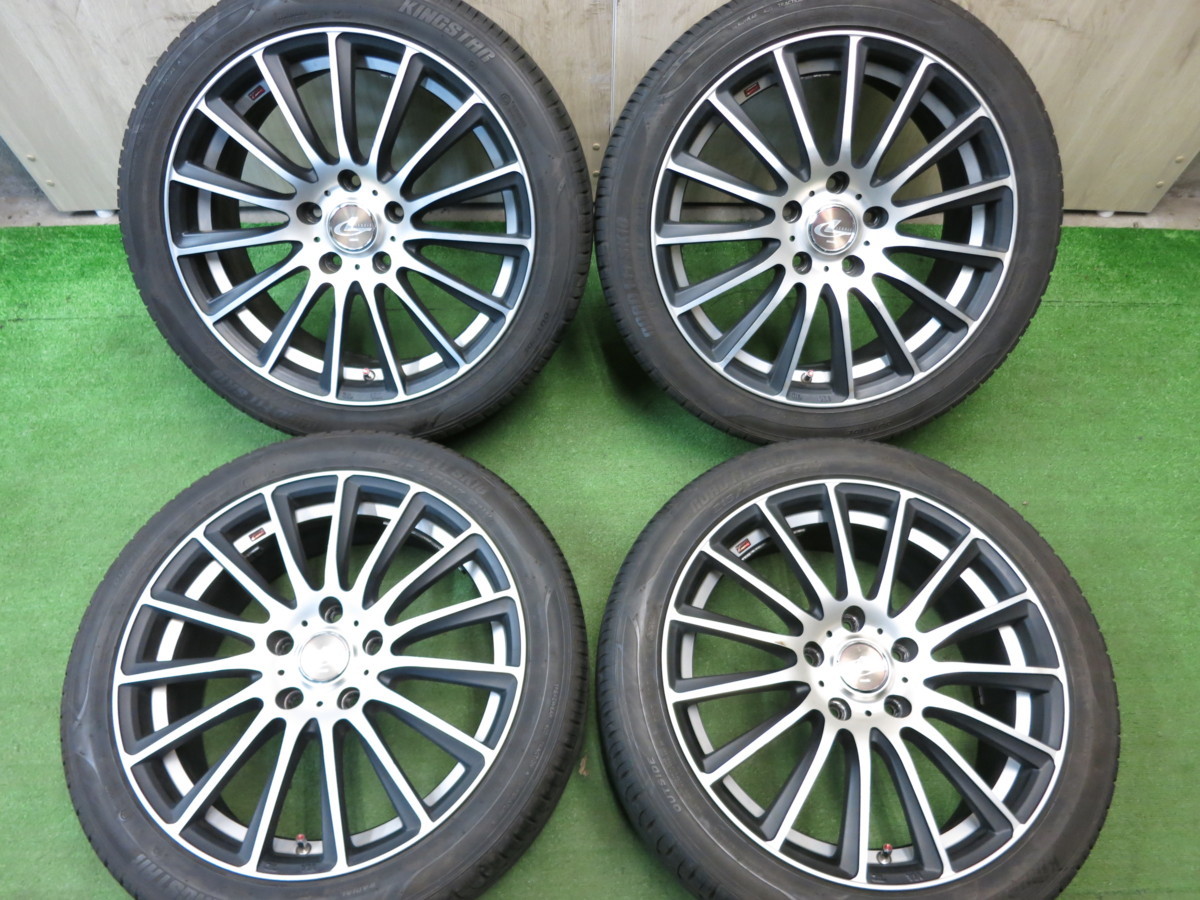 PCD114.3 レオニス FW バリ溝WEDS 18in 8J +42 グッドイヤー CO 