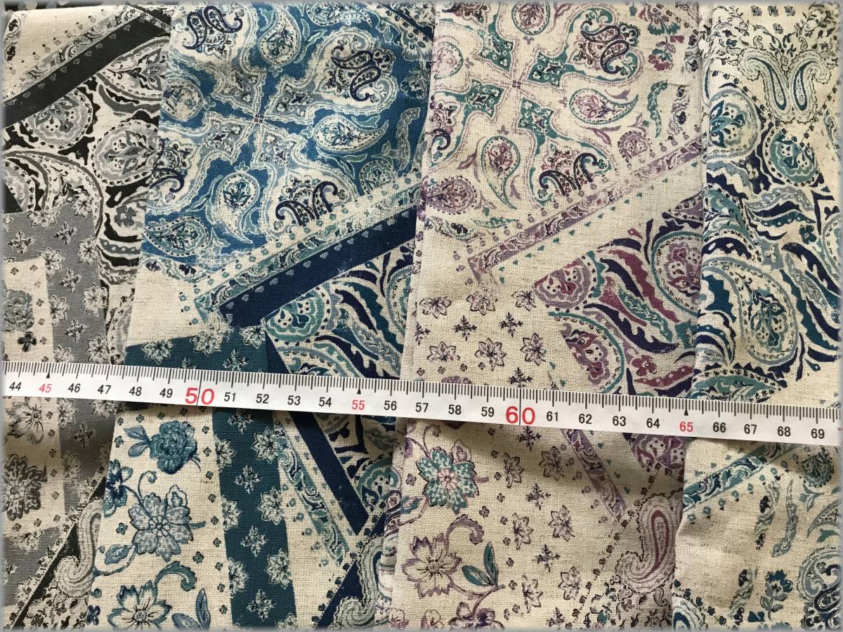 mets★計14m*綿麻シーチング*ハギレ14枚セット*コットンリネン6 数量5から 生地 『mOmen-t Morning スウェイ $60