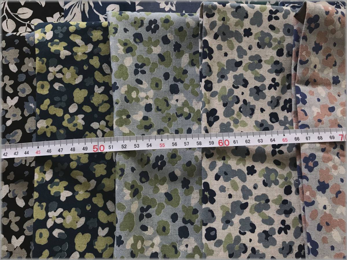 mets★計14m*綿麻シーチング*ハギレ14枚セット*コットンリネン6 数量5から 生地 『mOmen-t Morning スウェイ $60