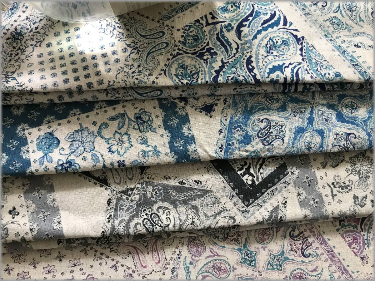 mets★計14m*綿麻シーチング*ハギレ14枚セット*コットンリネン6 数量5から 生地 『mOmen-t Morning スウェイ $60