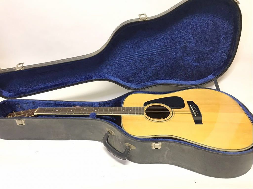 長野発 当時物 MORRIS MD-520 JAPAN 製 アコースティックギター ハード 