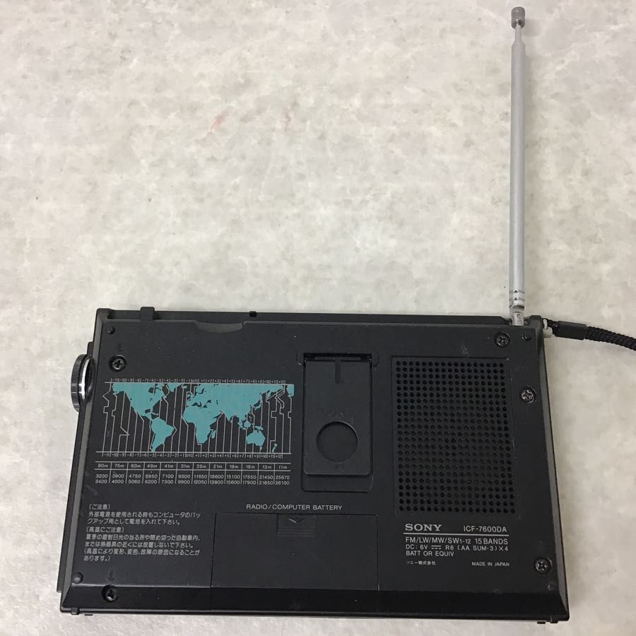 動作確認済 / 箱無し SONY ICF-7600DA FM/LW/MW/SW 15バンド ラジオ