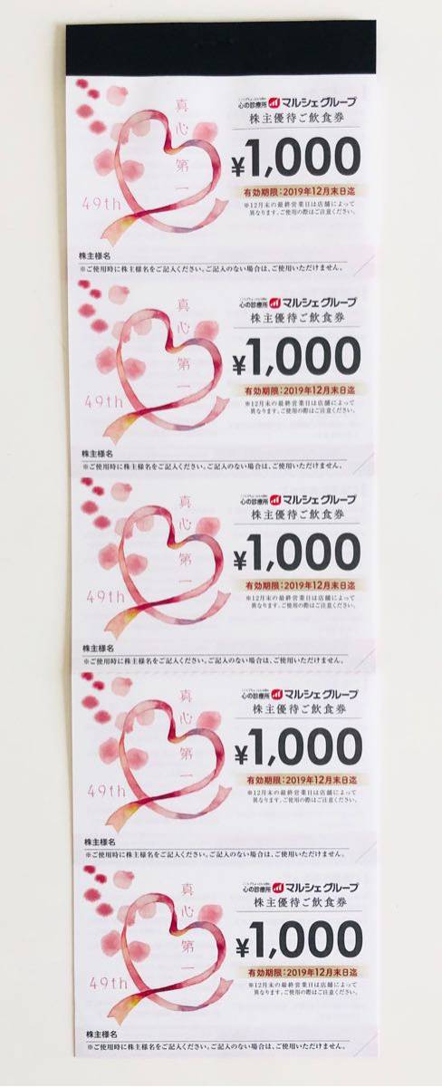 マルシェ 株主優待券 15000円分 マルシェ 株主優待券 15000円分