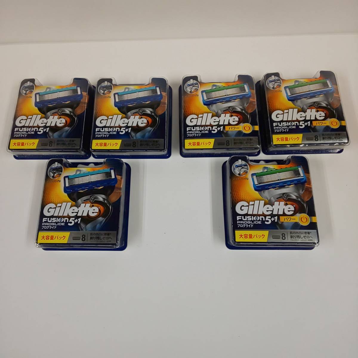 送料無料！ ジレット替刃 8個入り 計6箱 ジレット フュージョン5+1