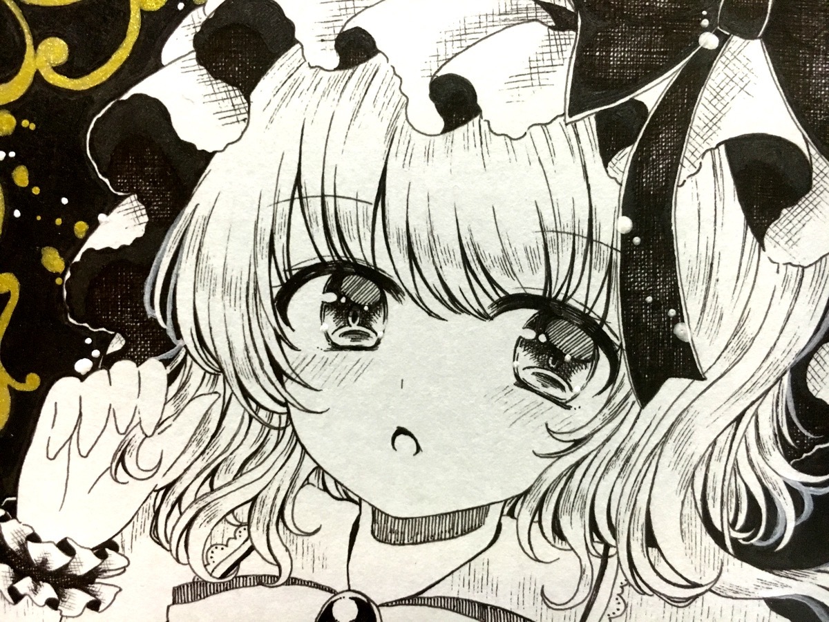 東方project 同人手描きイラスト フランドール スカーレット モノクロ画 小色紙 手描きイラスト 売買されたオークション情報 Yahooの商品情報をアーカイブ公開 オークファン Aucfan Com