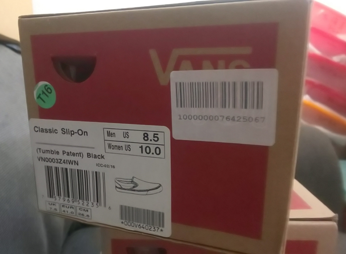 VANS クラシックスリップオン 希少黒エナメル