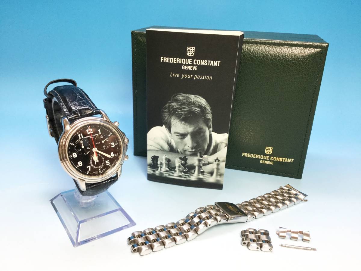 1581□フレデリックコンスタント 腕時計 メンズ クオーツ クロノグラフ