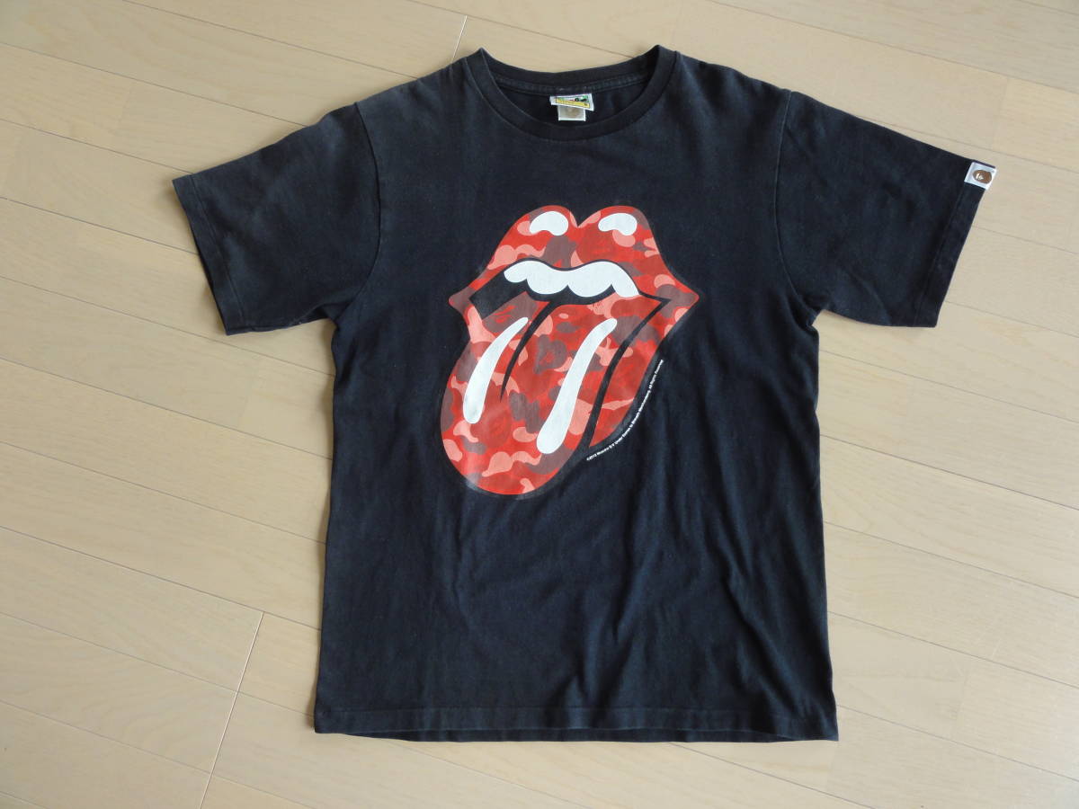 A BATHING APE The Rolling Stones 半袖Tシャツ Sサイズ Rolling x 