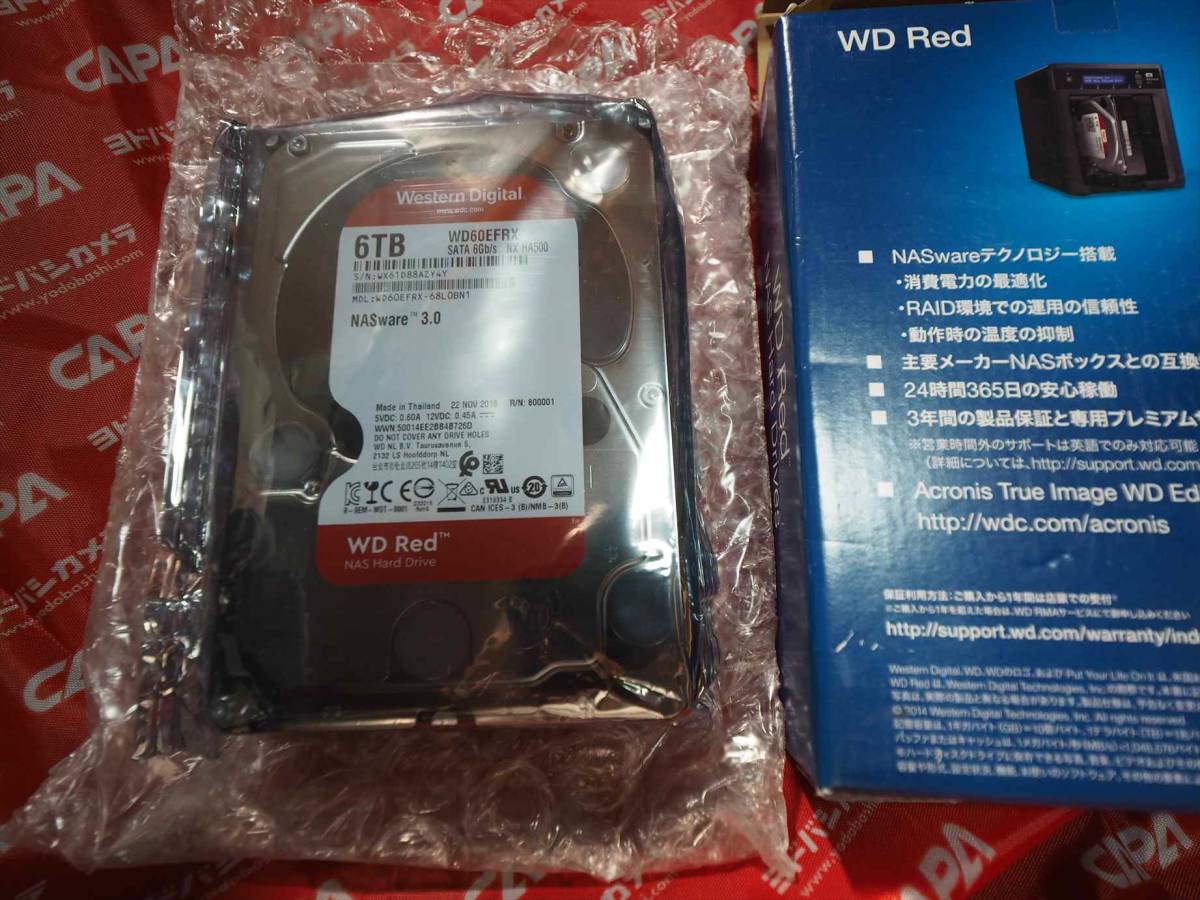 新品・未使用品 Western Digital WD RED 6TB 3.5インチ NAS WD60EFRX