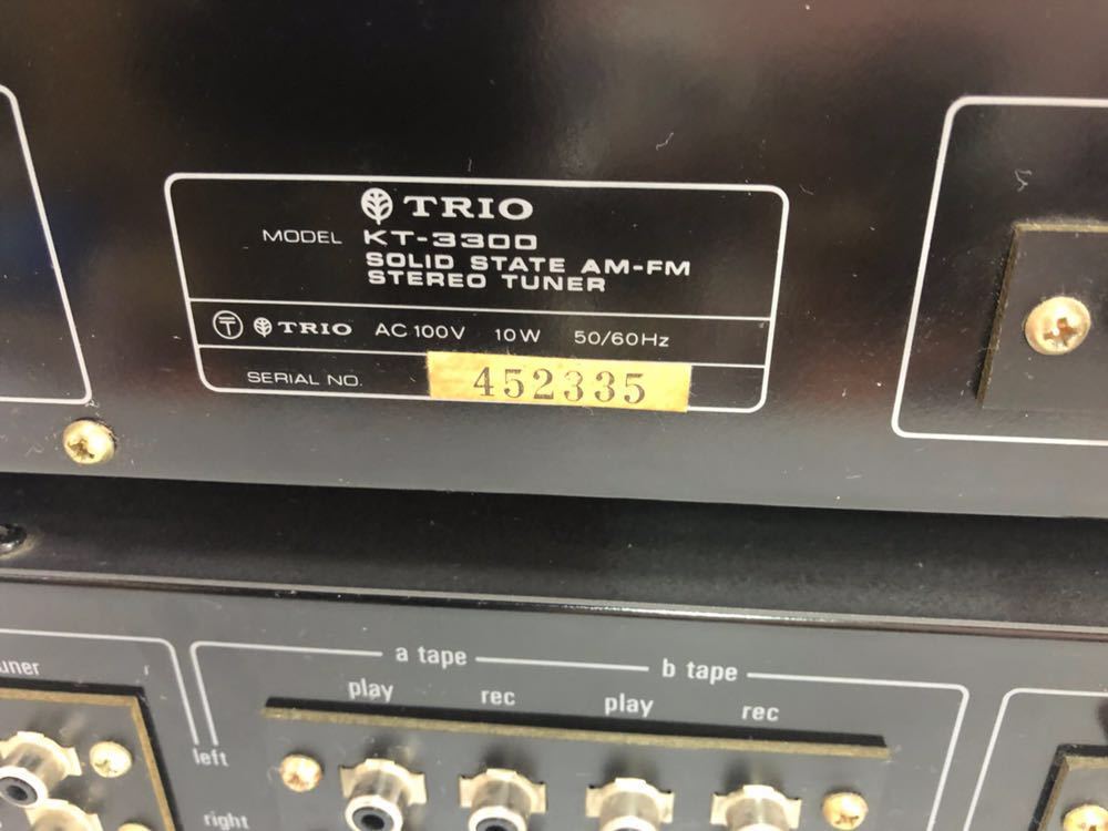 動作品TRIO （トリオ）KA-3300 アンプ&KT-5300 チューナー