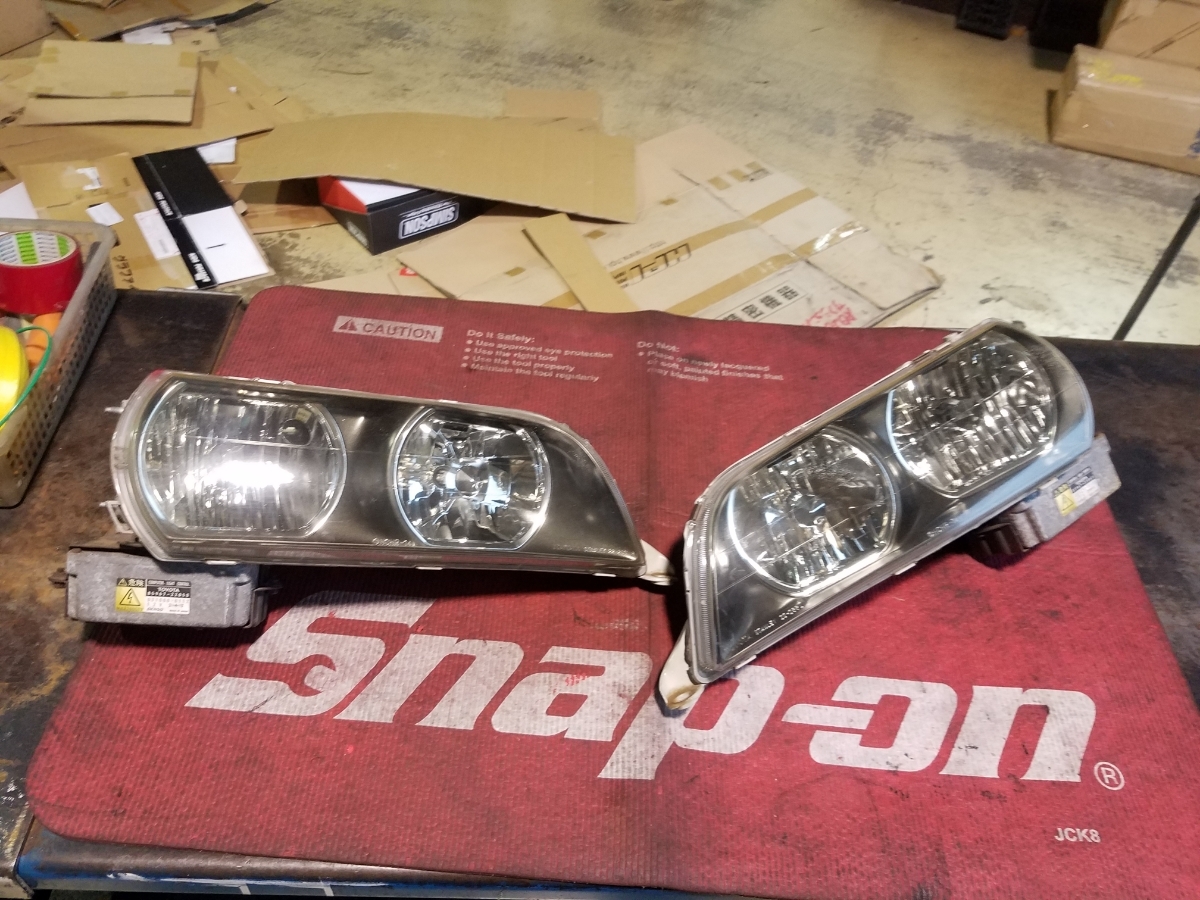 JZX100 チェイサー ツアラーV純正HIDヘッドライト 左右セット長期保管