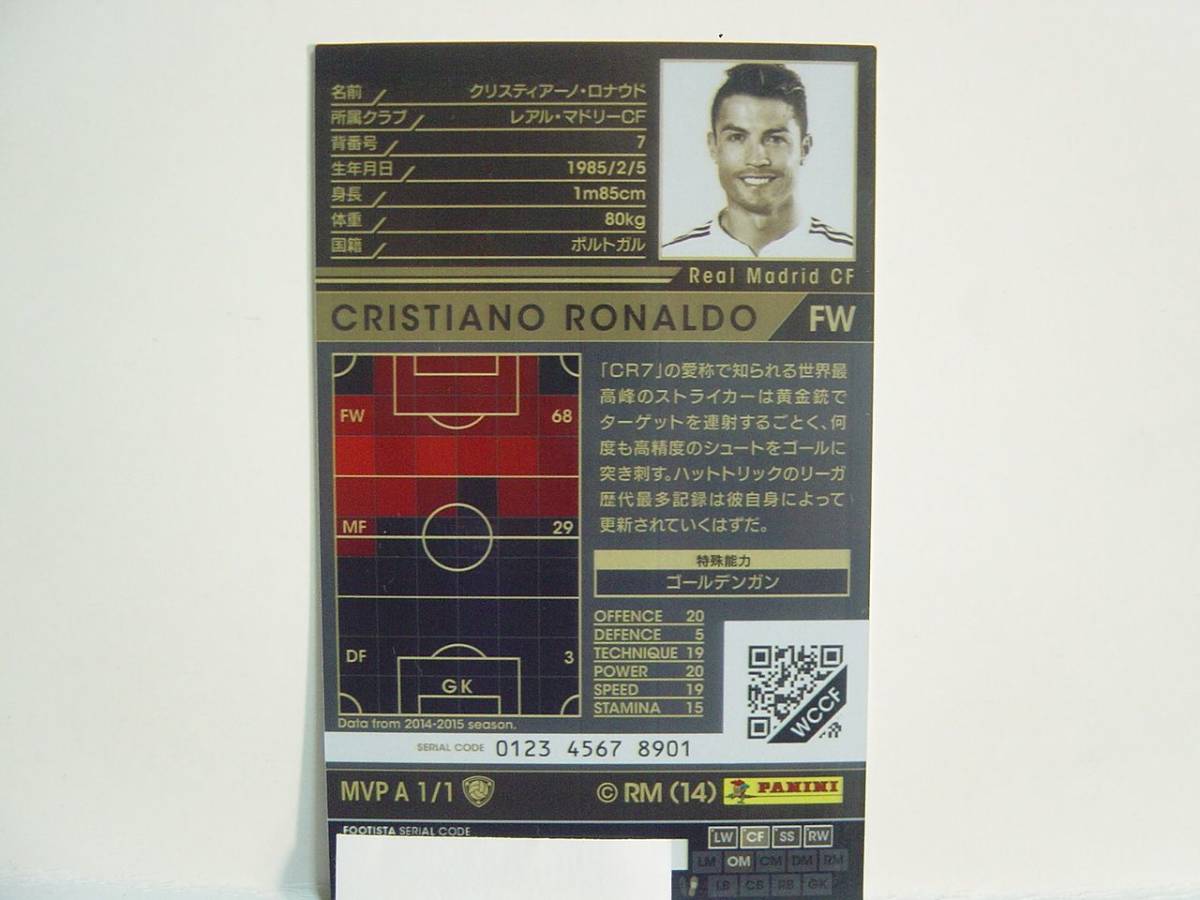 MVP WCCF 2014-2015 クリスティアーノ・ロナウド A クリスティアーノ